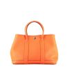 Shopping bag Hermès Garden in pelle taurillon clemence arancione - 360 thumbnail
