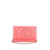 Borsa/pochette Chanel Wallet on Chain in pelle trapuntata rosa - 360 thumbnail