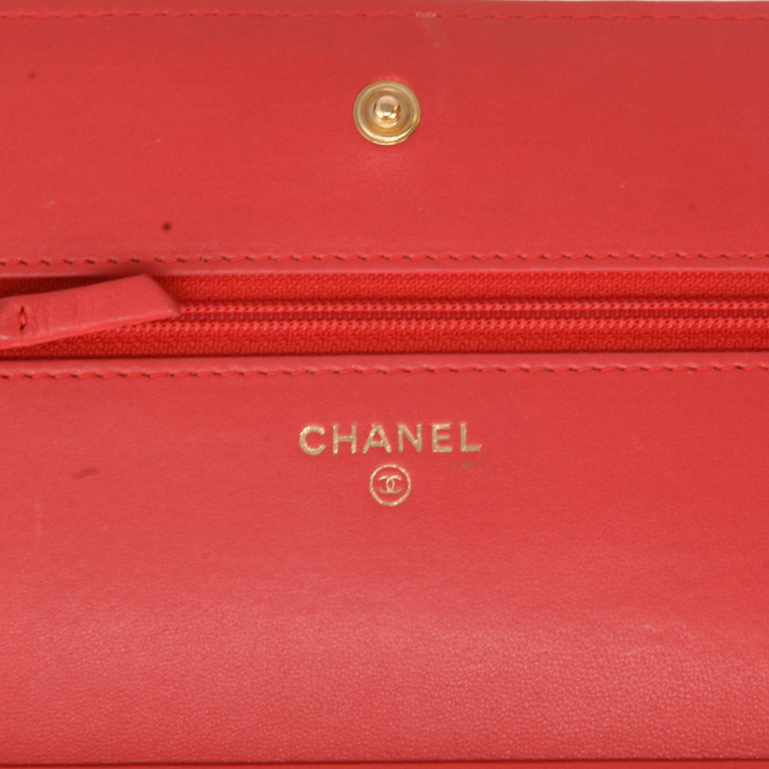 Borsa/pochette Chanel Wallet on Chain in pelle trapuntata rosa - Detail D2