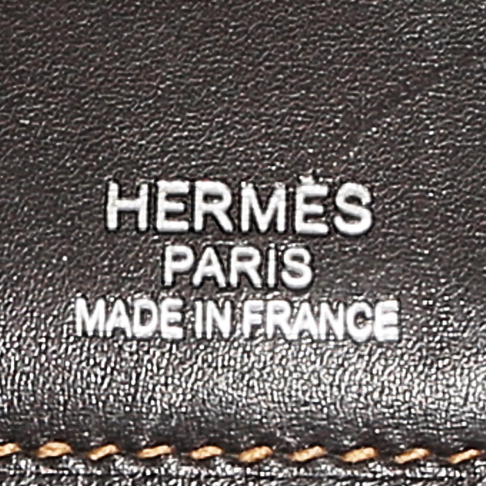 Bolso de mano Hermès  Birkin Ghillies en lona denim azul y cuero swift negro - Detail D3