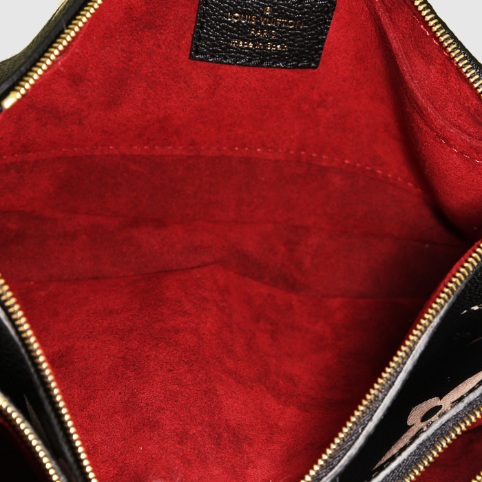 Borsa a tracolla Louis Vuitton  Multi-Pochette in pelle monogram nera e bianca e pelle nera - Detail D2