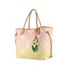 Louis Vuitton  Neverfull Editions Limitées medium model  shopping bag  in yellow and pink shading  monogram canvas  and natural leather - 00pp thumbnail