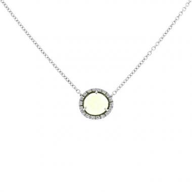 Pomellato Colpo Di Fulmine necklace in white gold, peridot and diamonds