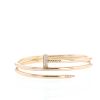 Cartier Juste un clou large model bracelet in pink gold and diamonds - 360 thumbnail