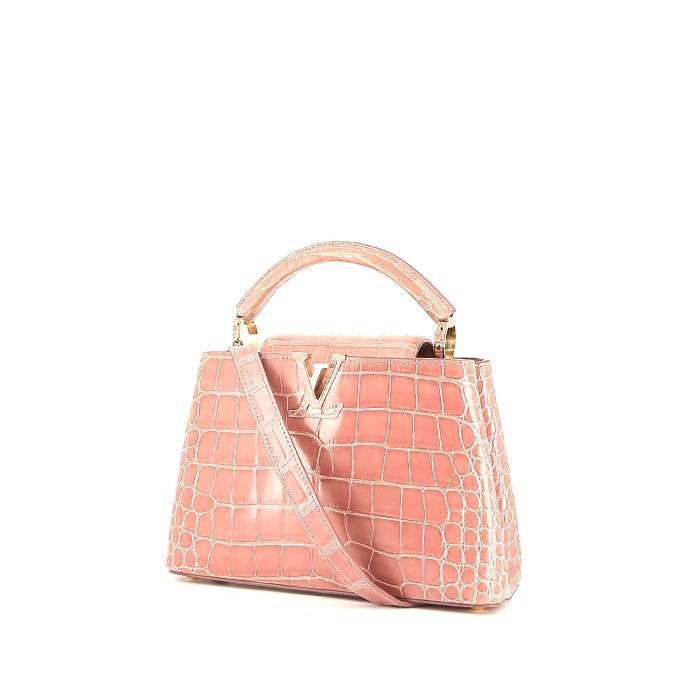 Capucines leather handbag Louis Vuitton Pink in Leather - 33419554