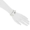 Hermès La Ronde des Sacs bracelet in silver - Detail D1 thumbnail
