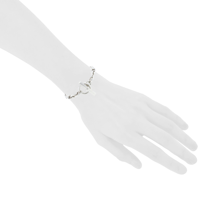 Brazalete Hermès Chaine d'Ancre modelo pequeño de plata - Detail D1