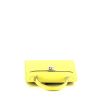 Bolso de mano Hermès  Kelly 25 cm en cuero epsom amarillo Lime - 360 Front thumbnail