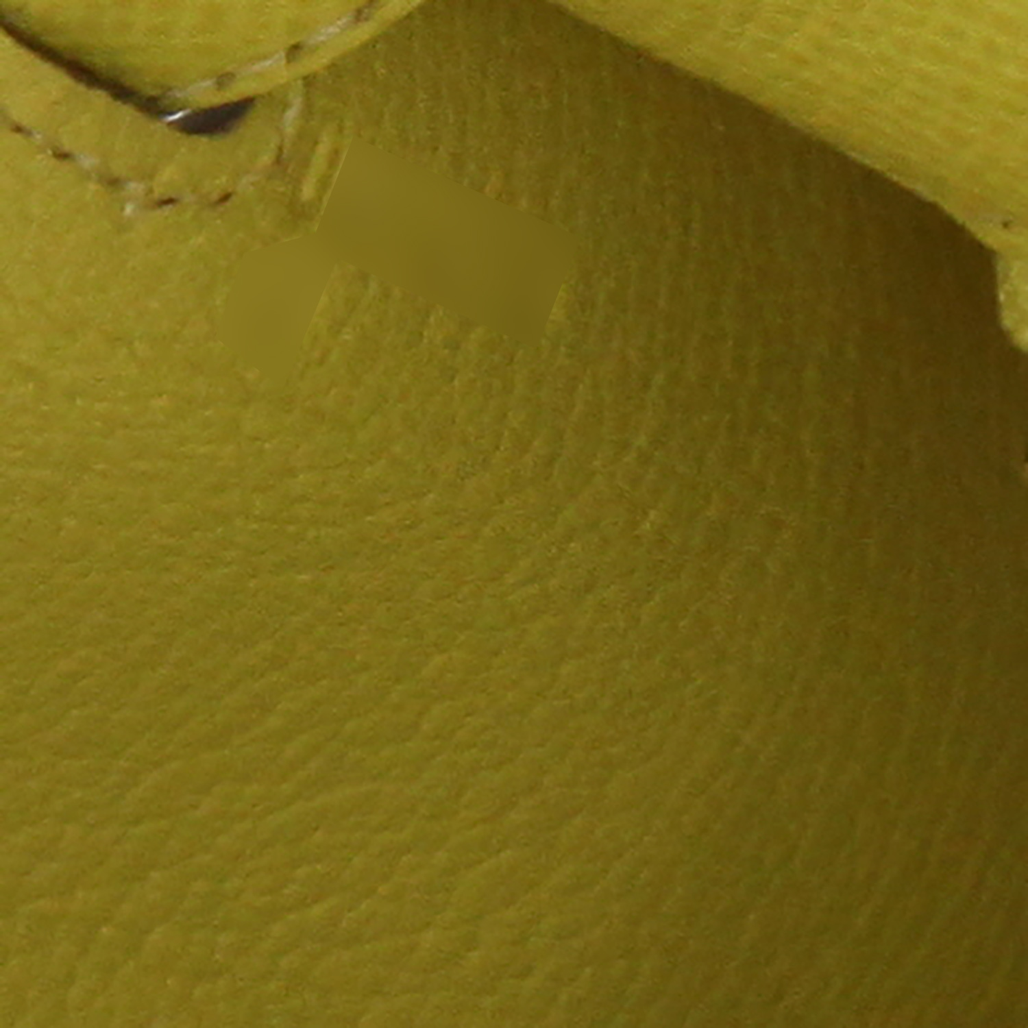 Hermès  Kelly 25 cm handbag  in yellow Lime epsom leather - Detail D4