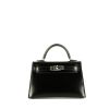 Hermès Kelly 20 cm handbag in black box leather - 360 thumbnail