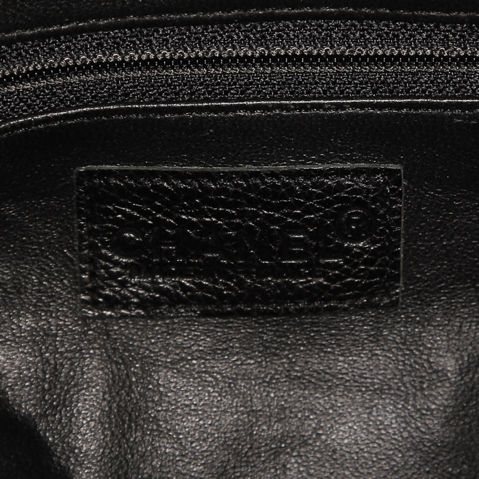 Sac de voyage Chanel Cambon en cuir matelassé noir - Detail D3