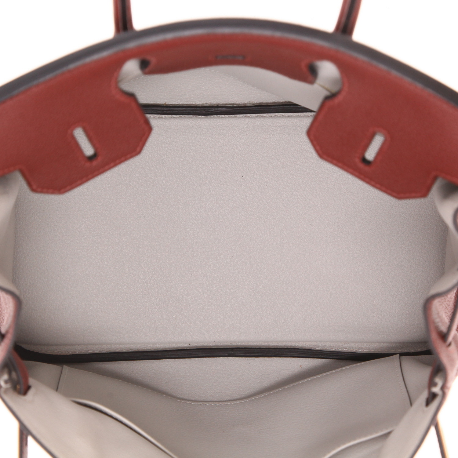 Hermès  Birkin 30 cm handbag  in burgundy togo leather - Detail D3