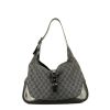 Gucci Jackie vintage handbag  in grey monogram canvas  and black leather - 360 thumbnail
