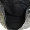 Gucci Jackie vintage handbag  in grey monogram canvas  and black leather - Detail D2 thumbnail