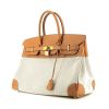 Hermès Birkin 35 cm handbag  in beige canvas  and natural leather - 00pp thumbnail