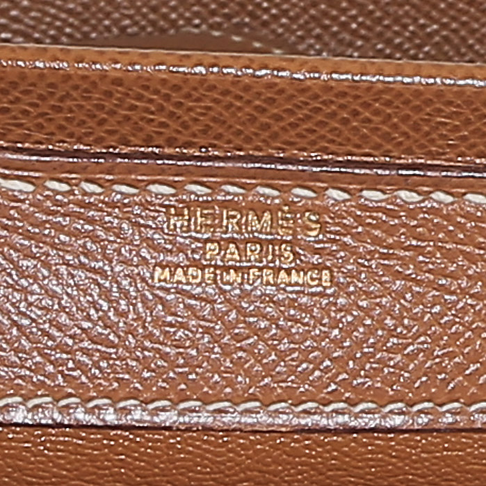 Shopping bag Hermès  in pelle Epsom gold - Detail D3