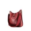 Hermès  Evelyne small model  shoulder bag  in burgundy box leather - 00pp thumbnail