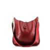 Hermès  Evelyne small model  shoulder bag  in burgundy box leather - 360 thumbnail