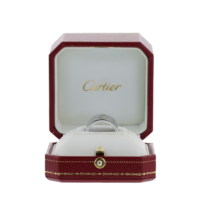Anello Cartier Love modello grande in oro bianco - Detail D2