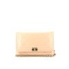 Borsa a tracolla Chanel Wallet on Chain in pelle verniciata e foderata rosa pallido - 360 thumbnail