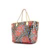 Shopping bag Louis Vuitton Neverfull modello medio  in tela e pelle marrone - 00pp thumbnail
