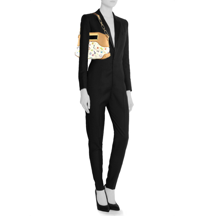 Borsa Louis Vuitton Judy in tela monogram multicolore - Detail D2