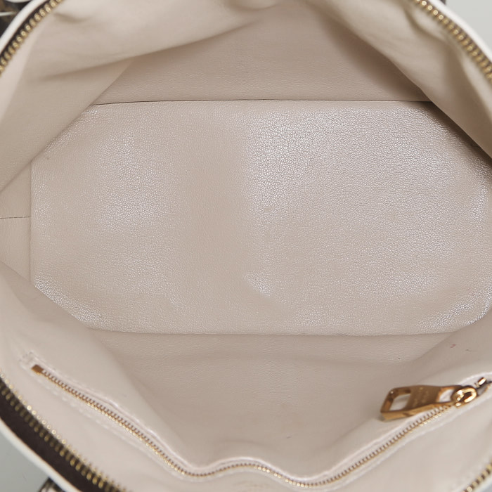 Sac à main Louis Vuitton Lockit en toile monogram noire - Detail D2