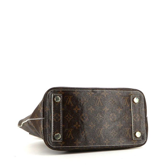 Borsa Louis Vuitton Lockit in tela monogram nera - Detail D4