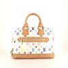 Bolso de mano Louis Vuitton Alma en lona Monogram multicolor blanca y cuero natural - 360 thumbnail