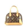 Louis Vuitton Alma BB shoulder bag in brown monogram canvas and natural leather - 360 thumbnail