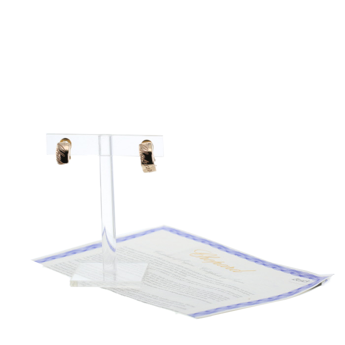 Paire de créoles Chopard Chopardissimo en or rose - Detail D2