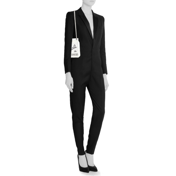 Borsettina da sera Chanel  Editions Limitées in pelle argentata - Detail D1