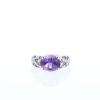 Mauboussin Plaisir d'Amour ring in white gold, amethysts and diamonds - 360 thumbnail