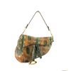 Dior Saddle handbag  in brown and green shading  python - 360 thumbnail