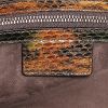 Dior Saddle handbag  in brown and green shading  python - Detail D4 thumbnail