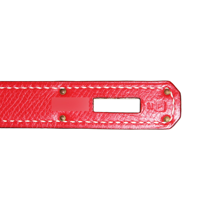 Hermès  Kelly 35 cm handbag  in red epsom leather - Detail D5