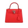 Hermès  Kelly 25 cm handbag  in red epsom leather - 360 thumbnail