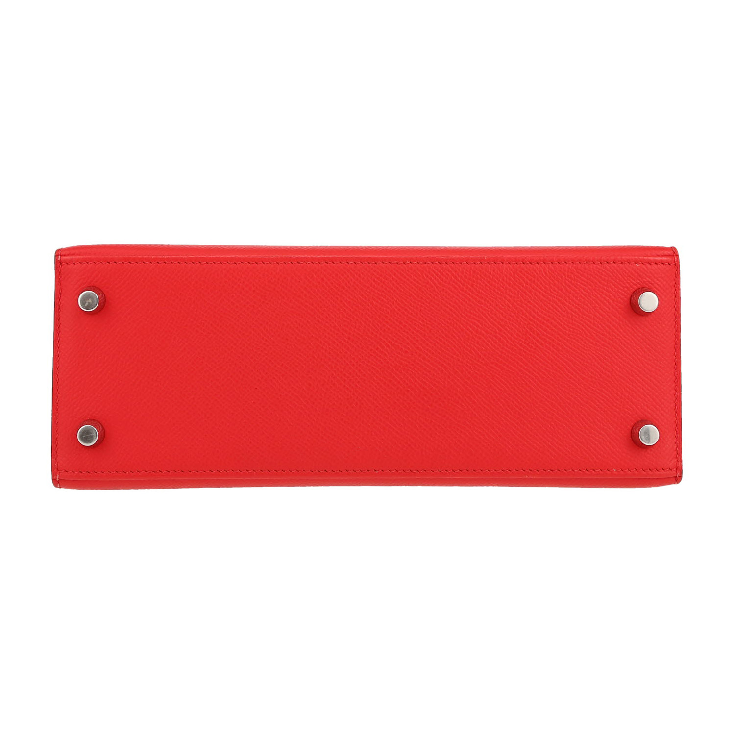 Hermès  Kelly 25 cm handbag  in red epsom leather - Detail D1