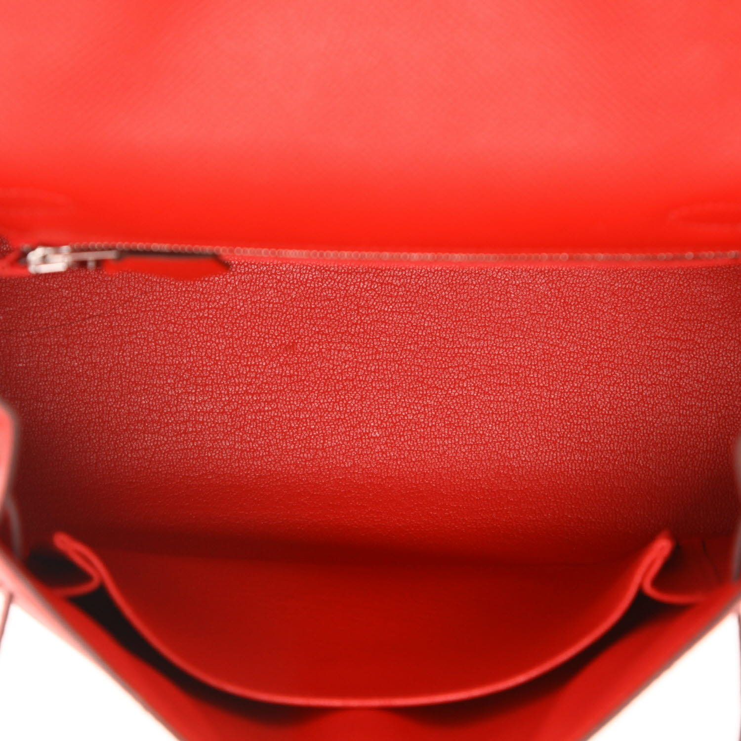 Hermès  Kelly 25 cm handbag  in red epsom leather - Detail D3