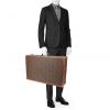 Louis Vuitton  Valise suitcase  in brown monogram canvas  and lozine (vulcanised fibre) - Detail D1 thumbnail