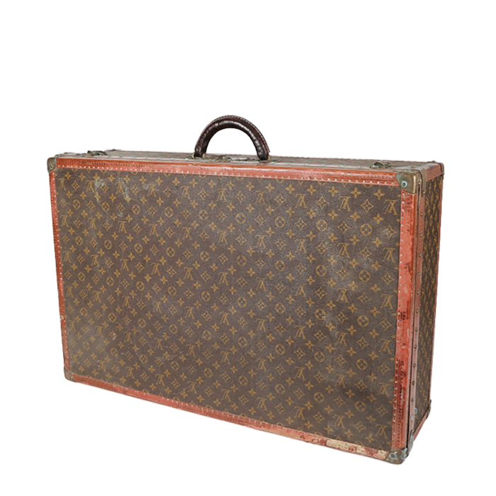 Valise Louis Vuitton  Valise en toile monogram marron et lozine - Detail D2