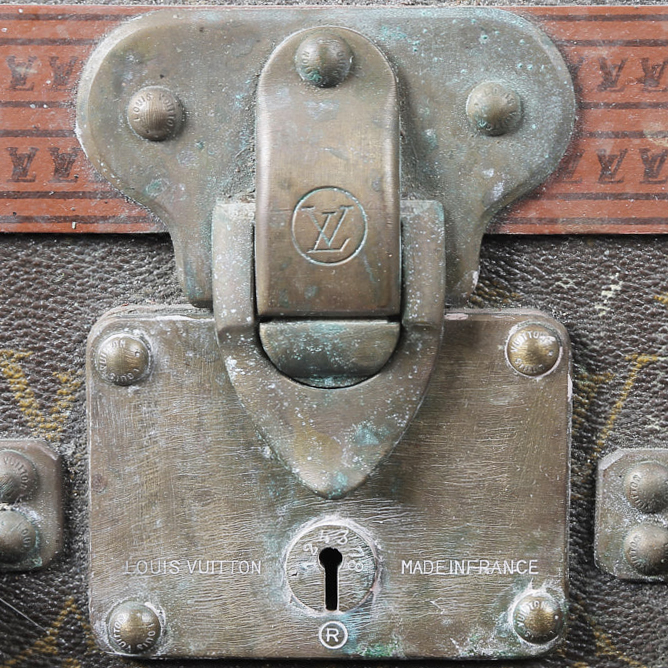 Maleta Louis Vuitton  Valise en lona Monogram marrón y fibra vulcanizada - Detail D4