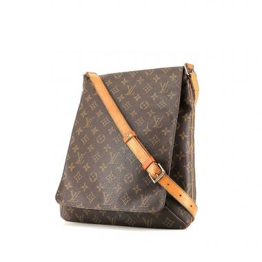 Sac besace Louis Vuitton Musette Salsa en toile monogram et cuir naturel