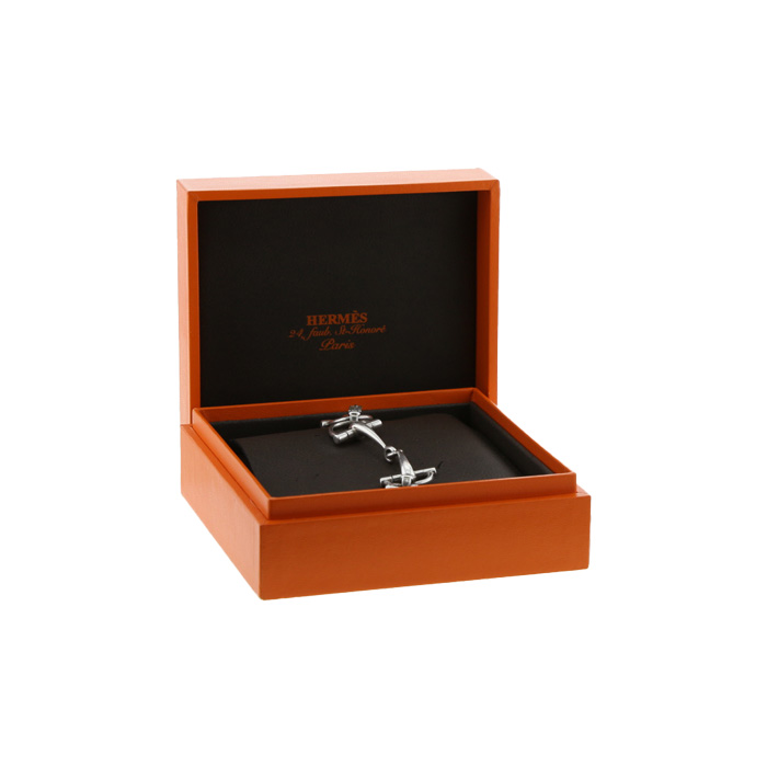 Hermès Mors bracelet in silver - Detail D2