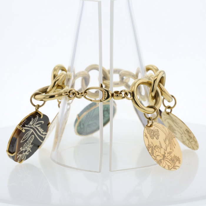 Bracelet Gucci  en or jaune et pierres fines - Detail D2