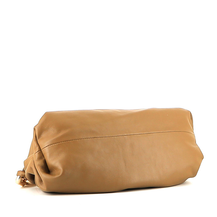 Sac à main Bottega Veneta  Pouch en cuir marron - Detail D4