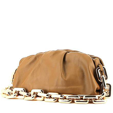 Bolso de mano Bottega Veneta  Pouch en cuero marrón