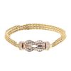Fred Chance Infinie medium model bracelet in pink gold, yellow gold and diamonds - 00pp thumbnail