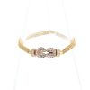 Fred Chance Infinie medium model bracelet in pink gold, yellow gold and diamonds - 360 thumbnail