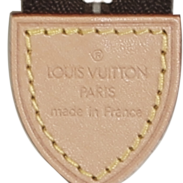 Bolsito de mano Louis Vuitton Toilette26 en lona Monogram y cuero natural - Detail D3